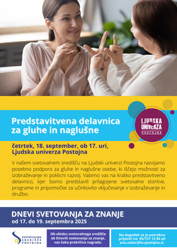 predstavitvena delavnica za gluhe in naglušne